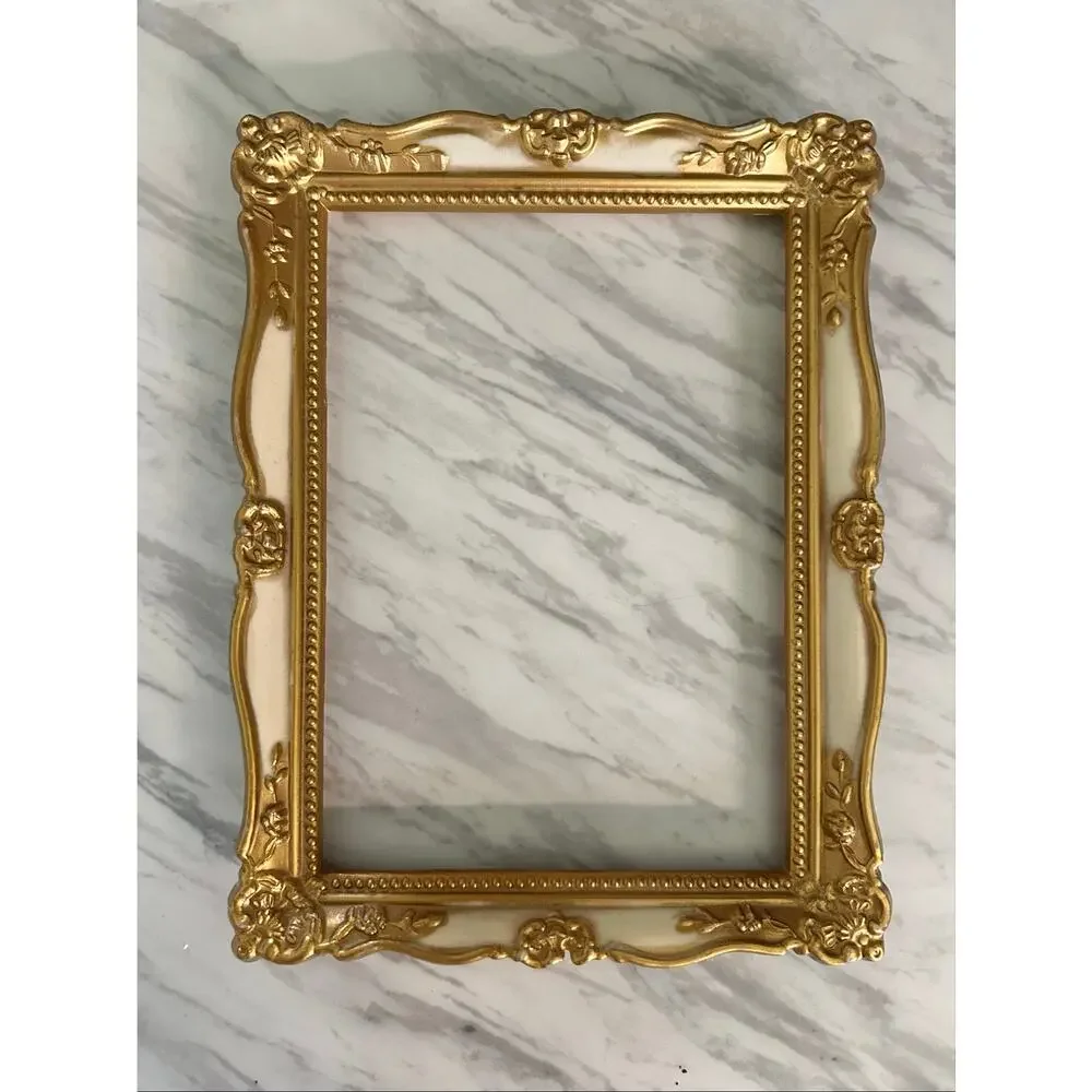 French baroque frame vintage 5x7 gold scrolling Victorian romantic home decor